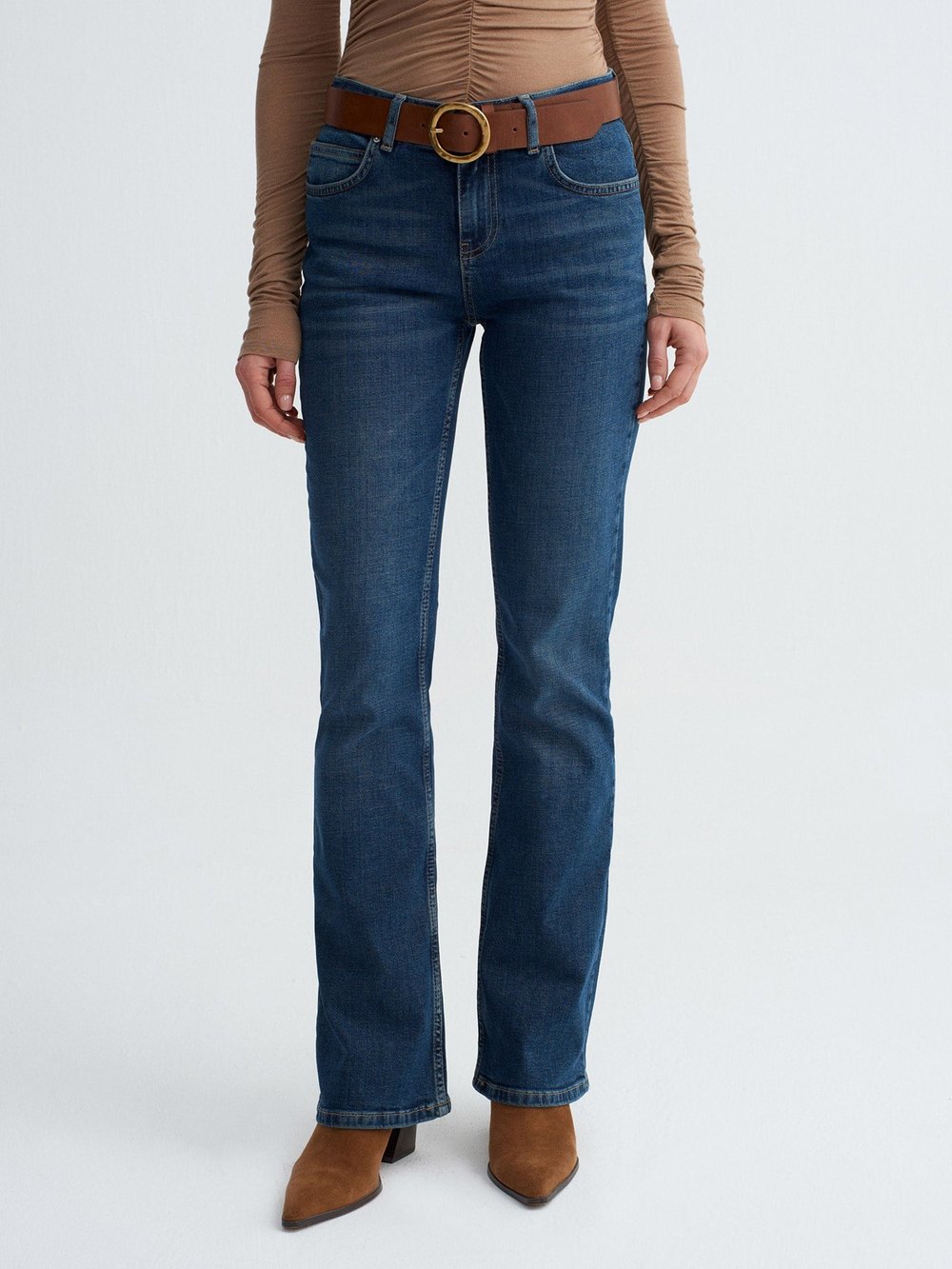 Low Rise Stretch Blue Jeans