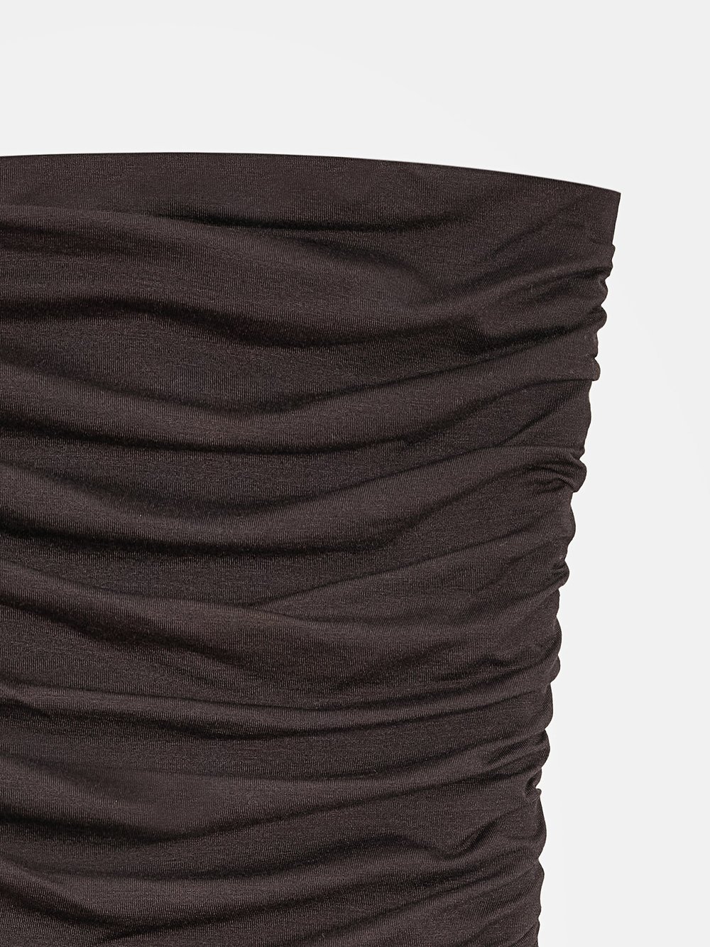 Strapless Ruched Dress Dark Brown