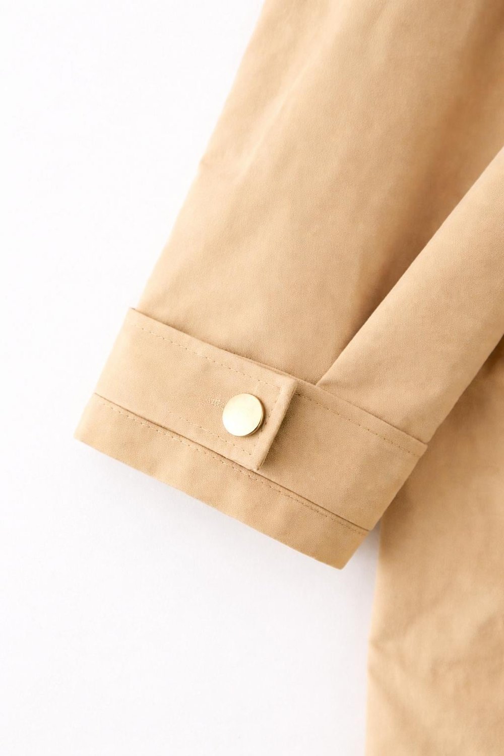 Bej Kapüşonlu Oversize Trenç