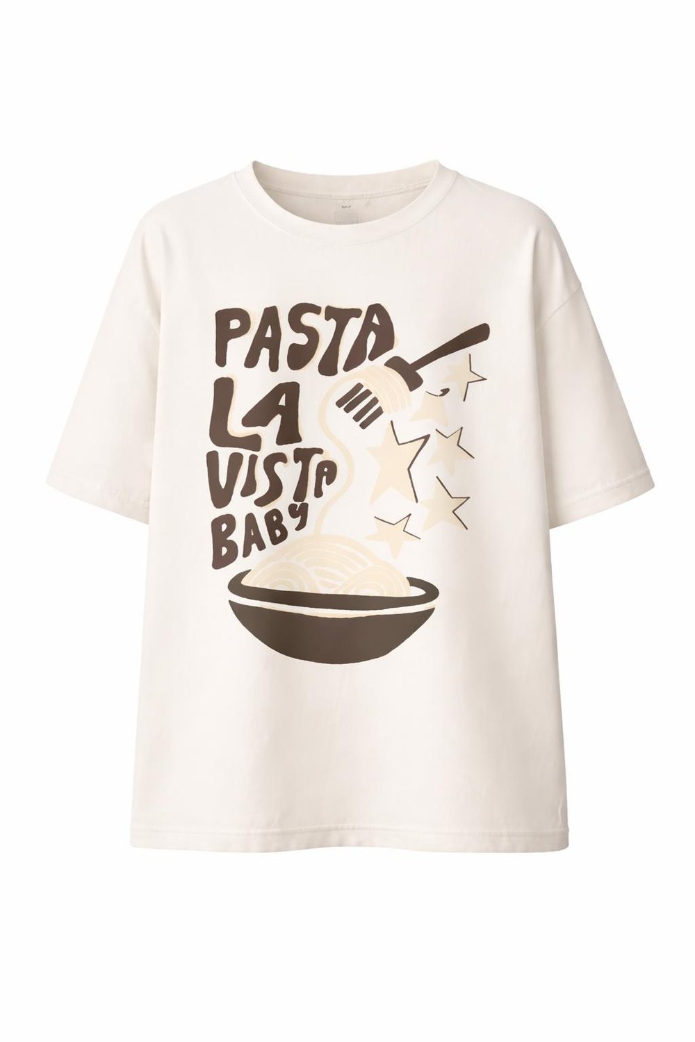 Pasta La Vista Baskılı T-Shirt
