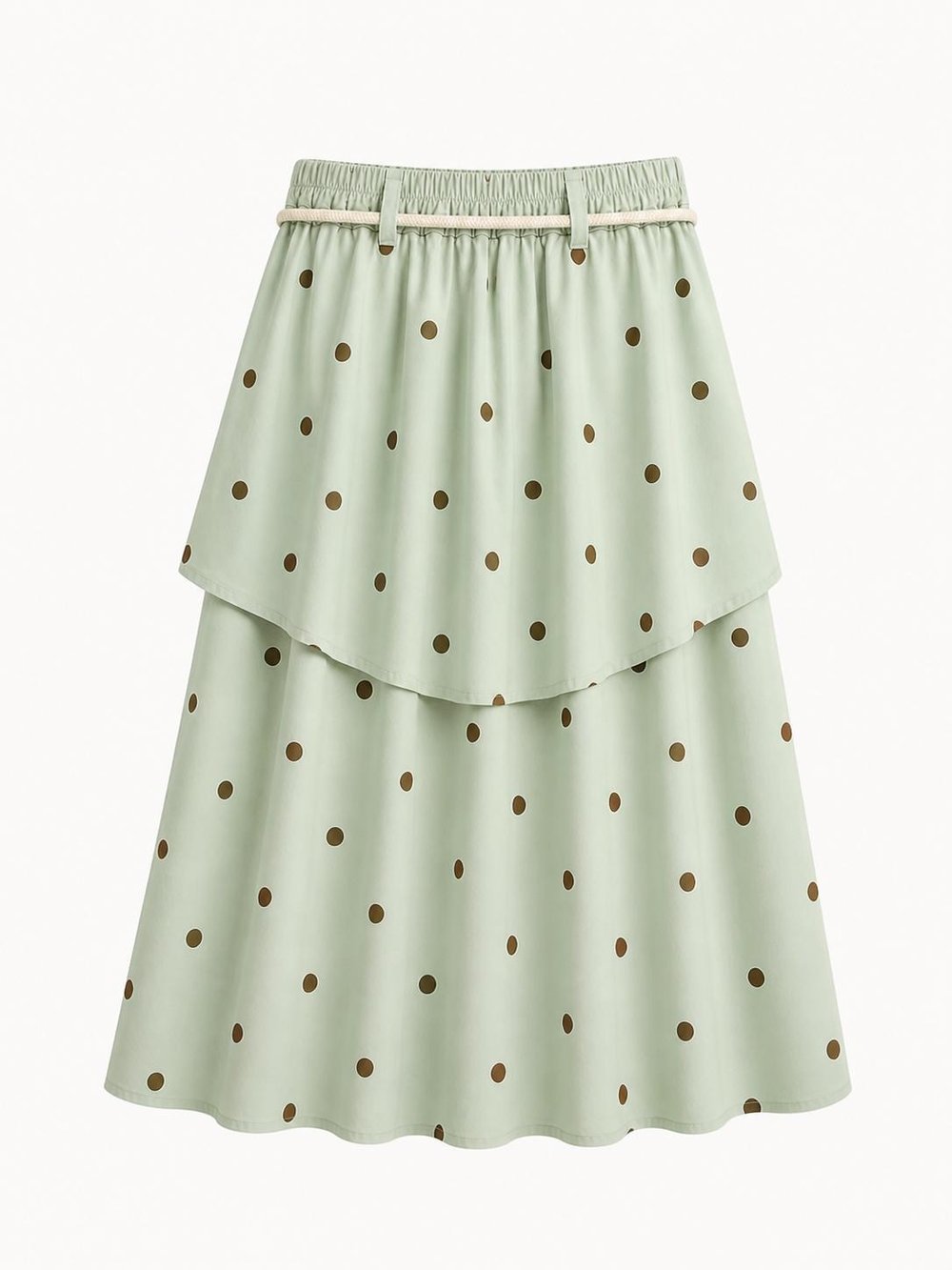 Retro Mint Volanlı Etek