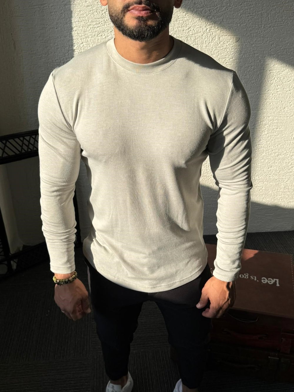 Gri Uzun Kol Sweat