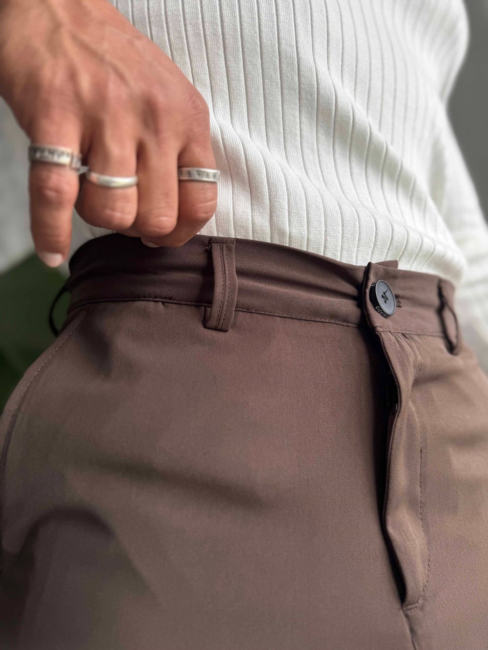 Kahverengi Premium İspanyol Paça Pantolon