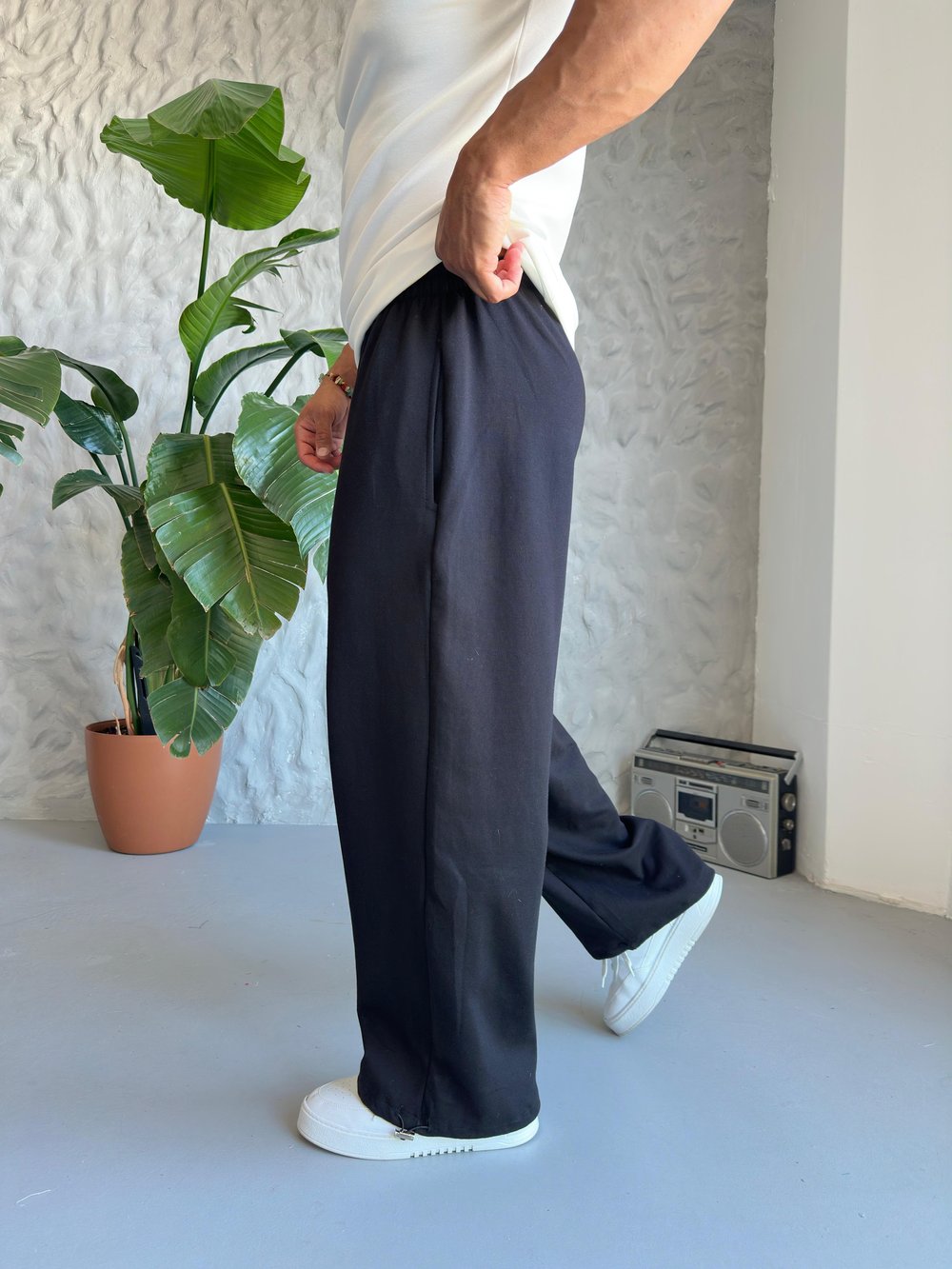 Siyah Oversize Baggy Jogger Modeli