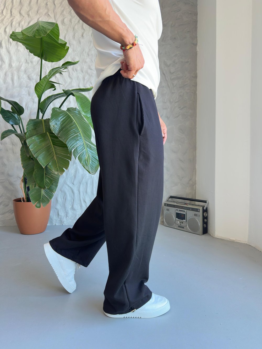 Siyah Oversize Baggy Jogger Modeli