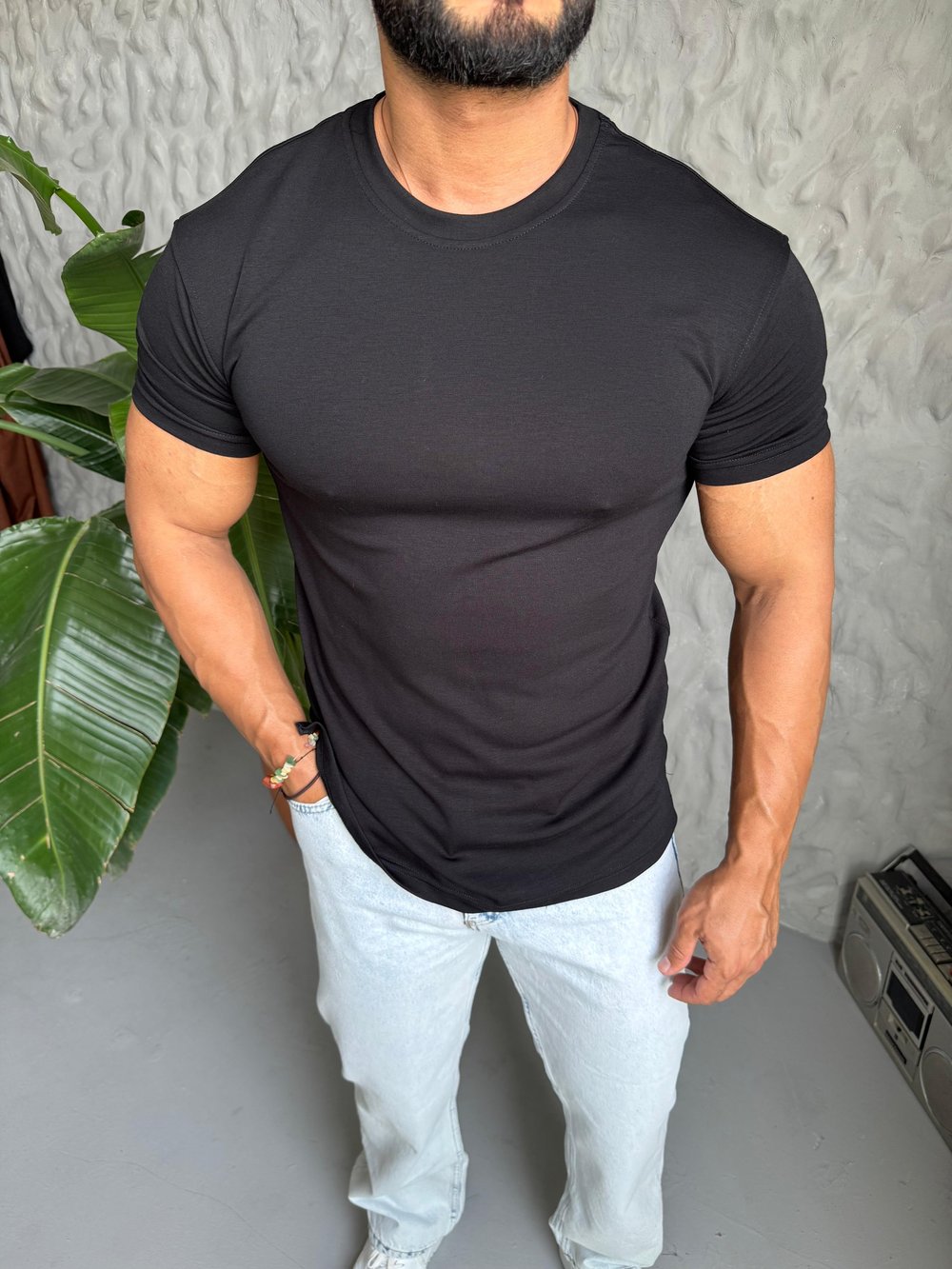 Siyah Oysho T-Shirt Modeli