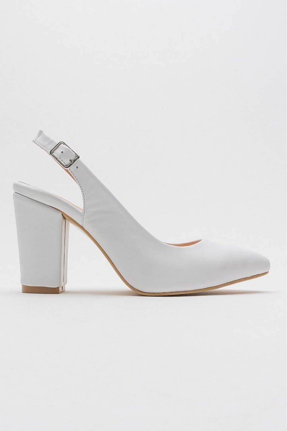 Ernila Shoes Hakiki Deri Arkası Açık Yüksek Topuk Stiletto