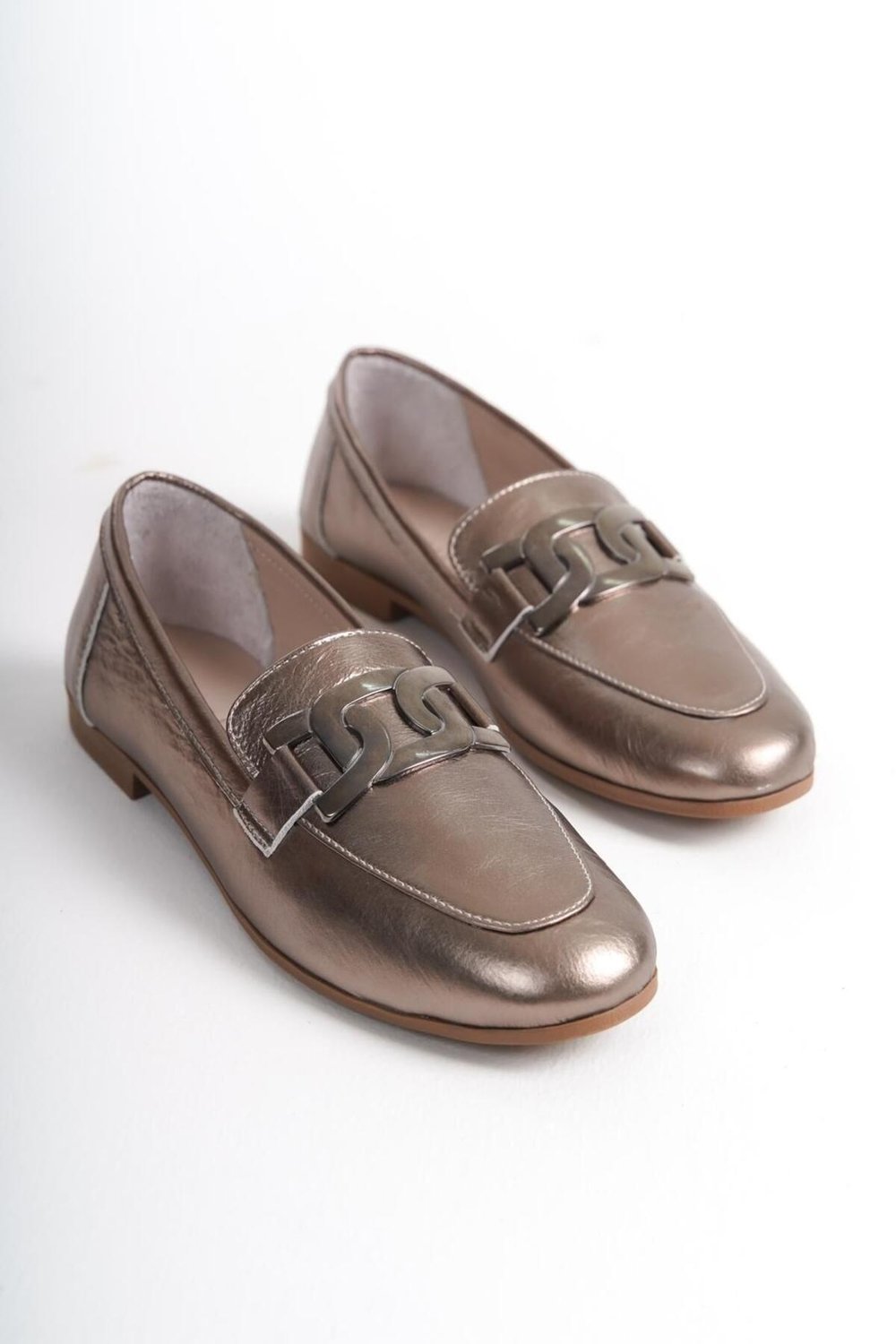 Ernila Shoes Hakiki Deri Kadın Tokalı Babet