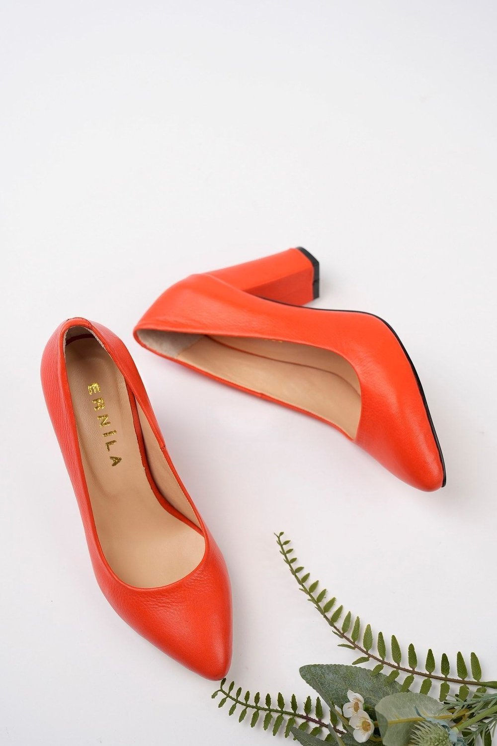 Ernila Shoes Hakiki Deri Yüksek Topuklu Kadın Stiletto