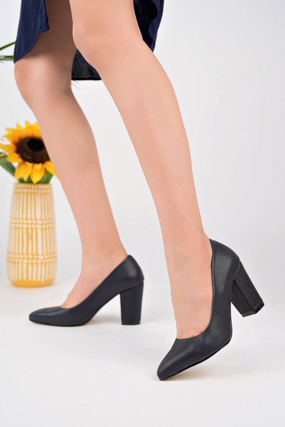 Hakiki Deri Yüksek Topuklu Kadın Stiletto