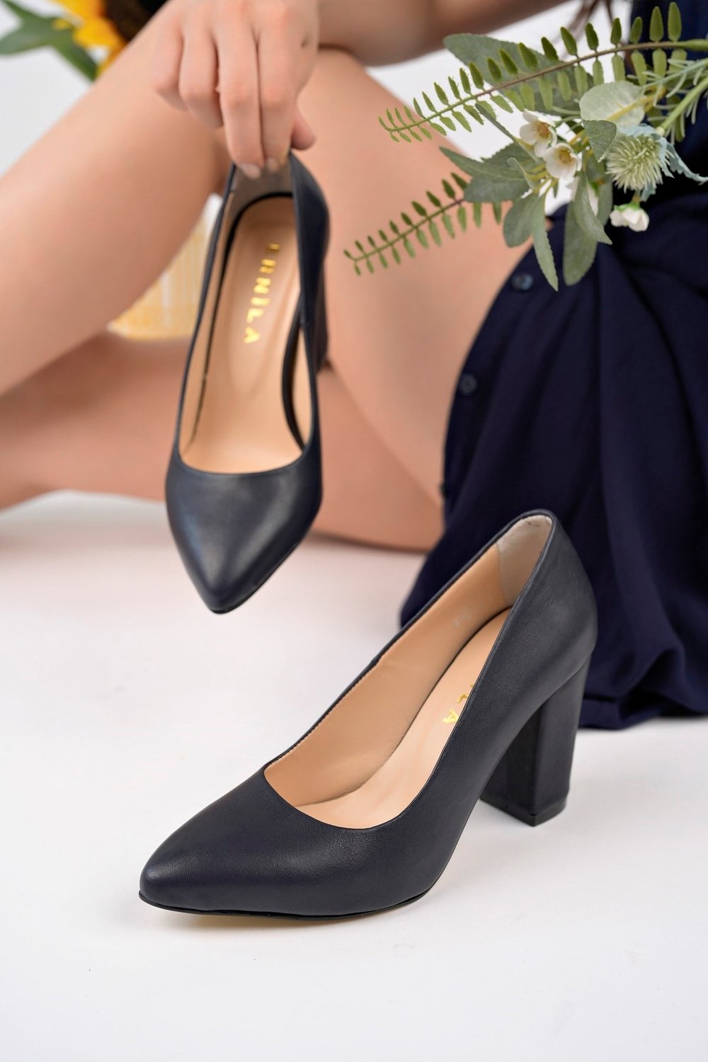 Hakiki Deri Yüksek Topuklu Kadın Stiletto
