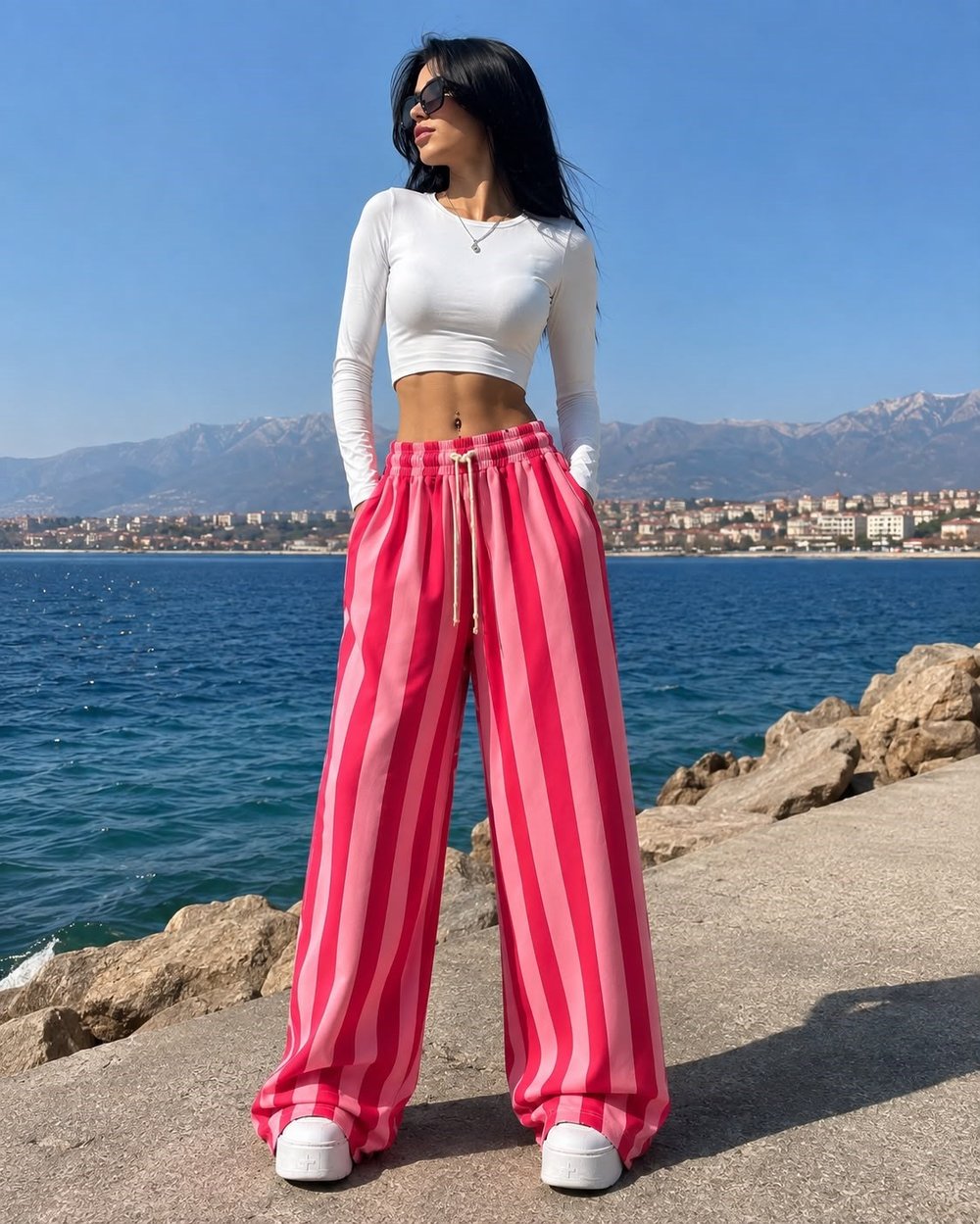 şeritli eşofman