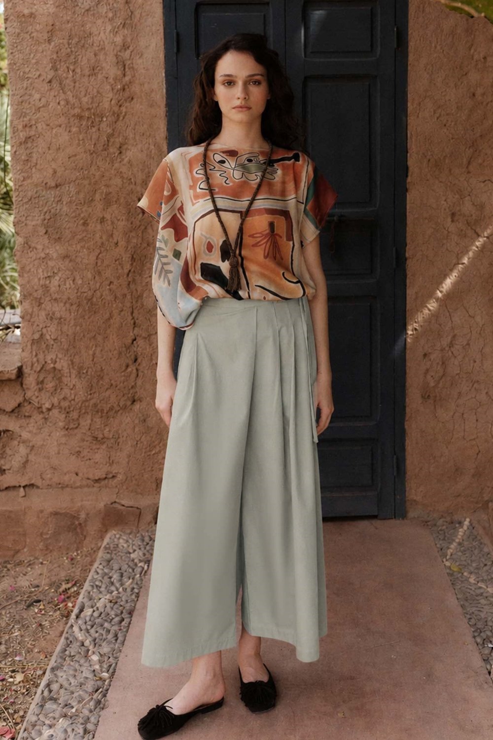 INAYA ETEK PANTOLON BUZ GRİ