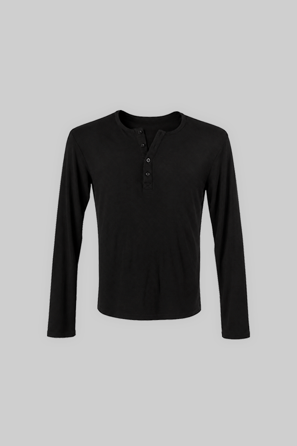 MS Henley Long Sleeve | Siyah