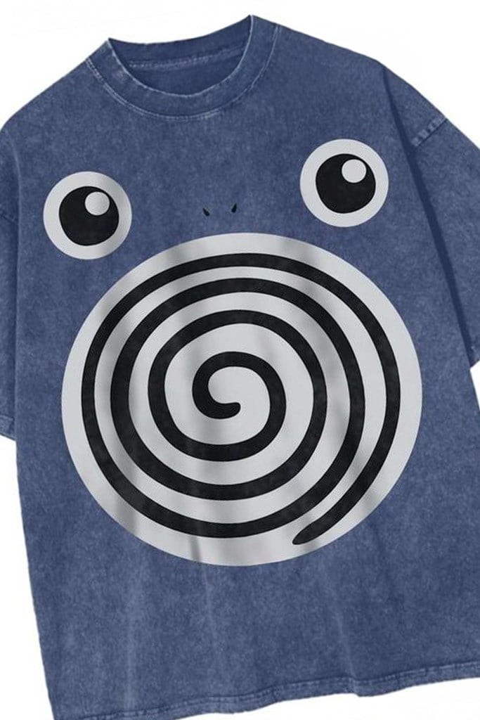 Yıkamalı Poliwag Pokemon Unisex T-Shirt