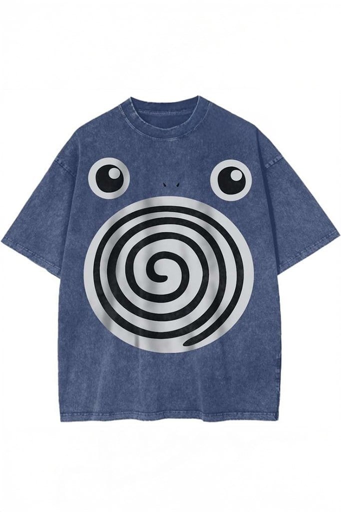 Yıkamalı Poliwag Pokemon Unisex T-Shirt
