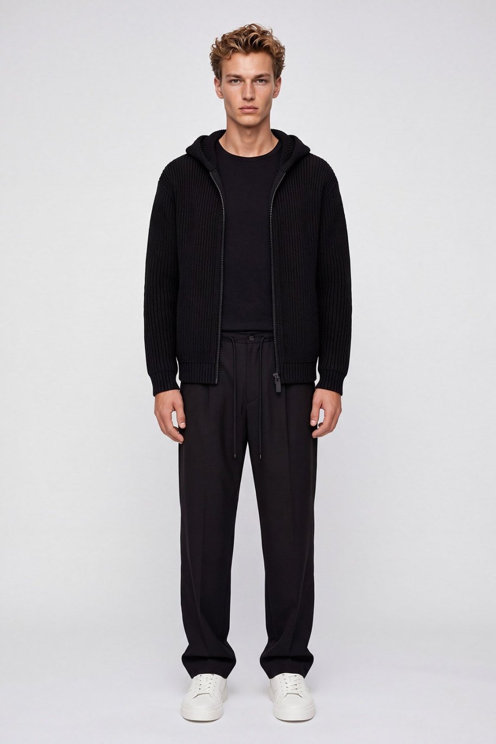 Erkek Siyah Relaxed Fit Pantolon