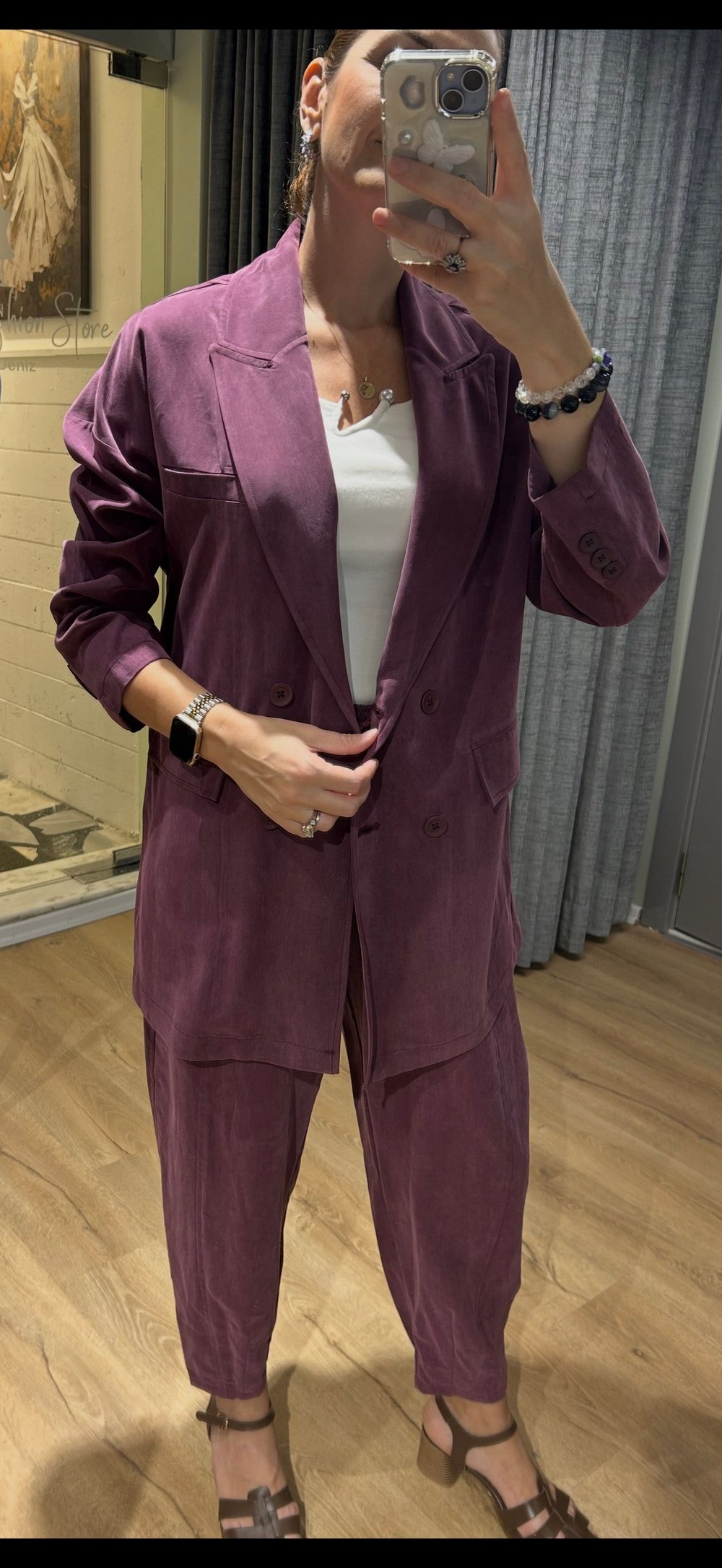 Uzun Ceket Bordo