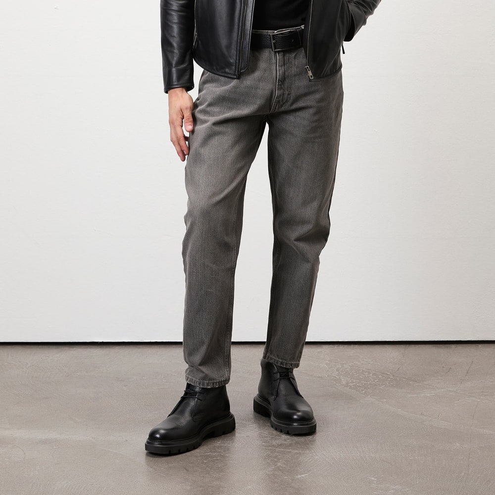 Brennia Siyah Erkek Deri Bağcıklı Bot