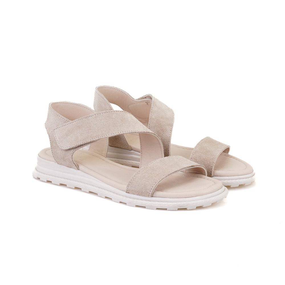 Carlene Bej Kadın Süet Deri Sandalet