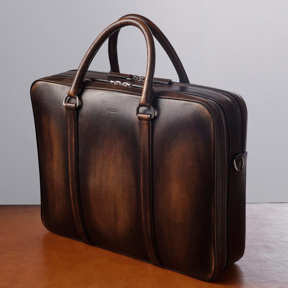 Erkek Kahve Deri Evrak Çantası