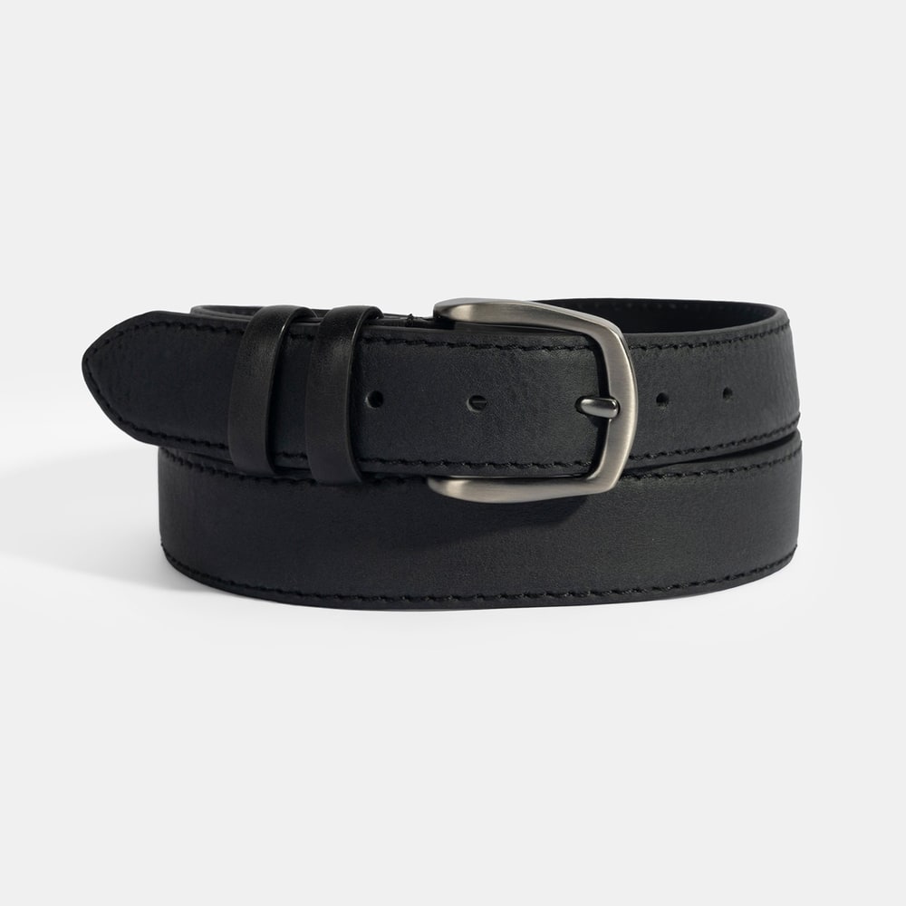 Erkek Siyah Spor Deri Kemer