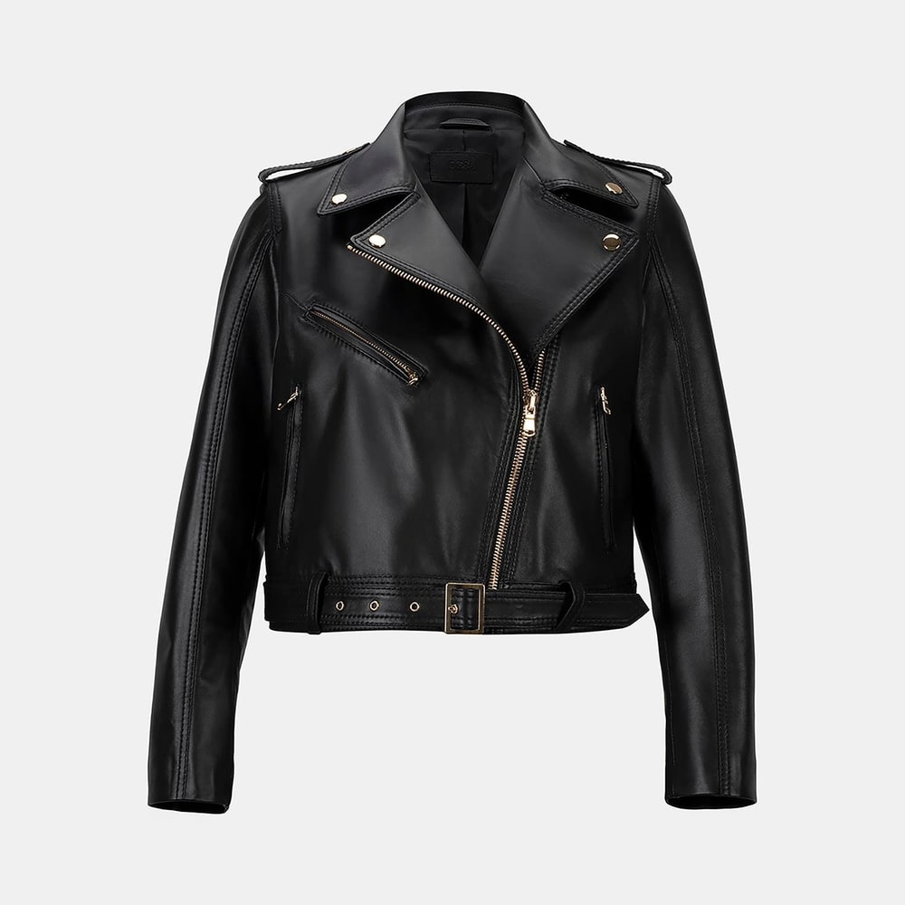 K15059 KADIN DERİ CEKET-E