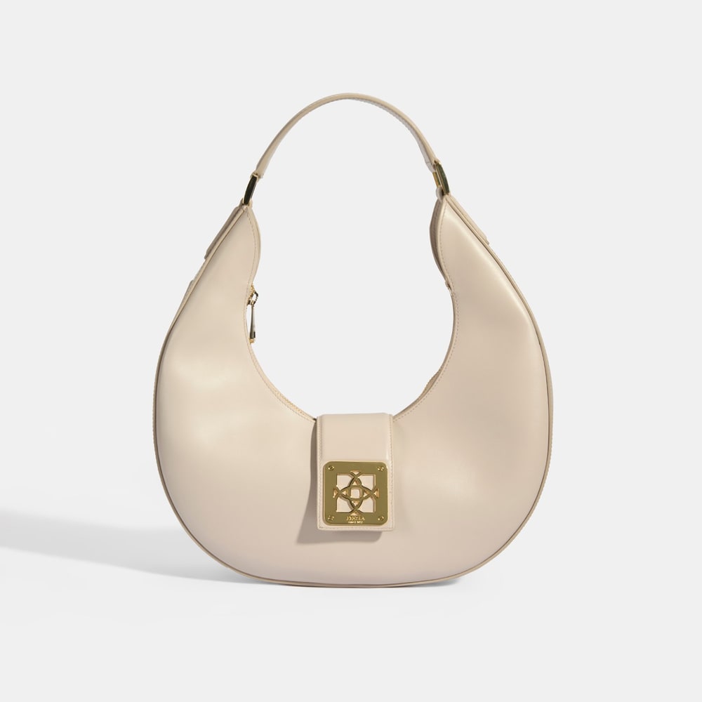 Kadın Açık Vizon Deri Omuz Çantası