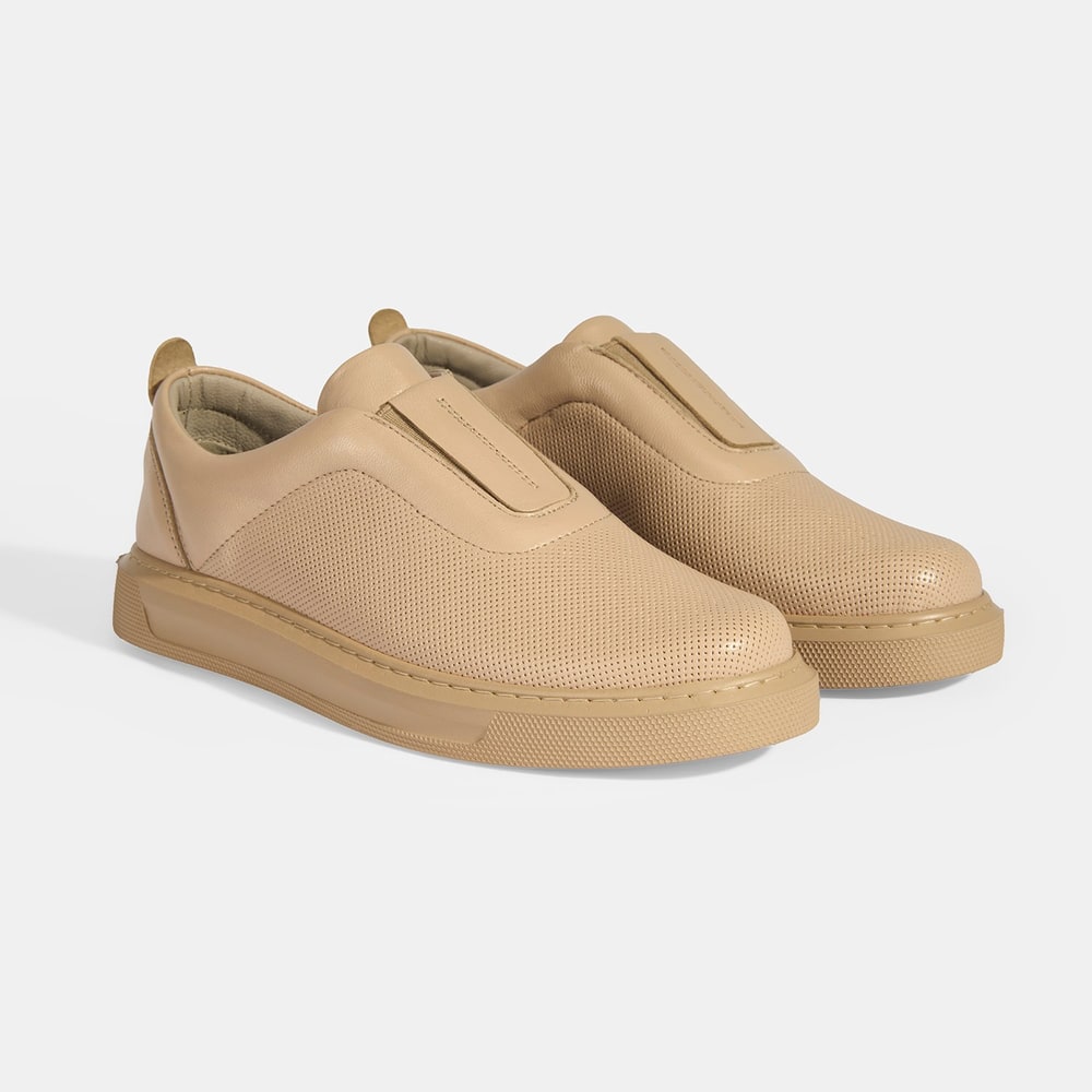 Kadın Bej Deri Günlük Ayakkabı