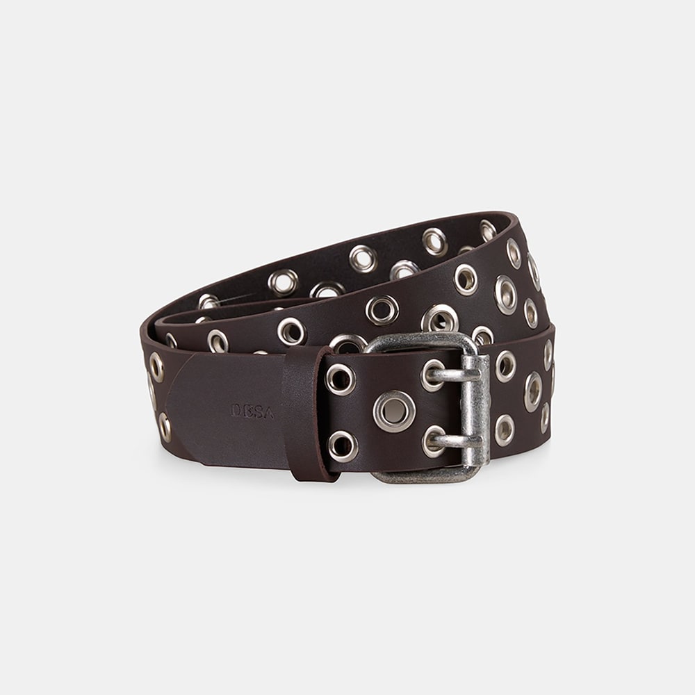 Kadın Kahve Metal Detaylı Deri Kemer