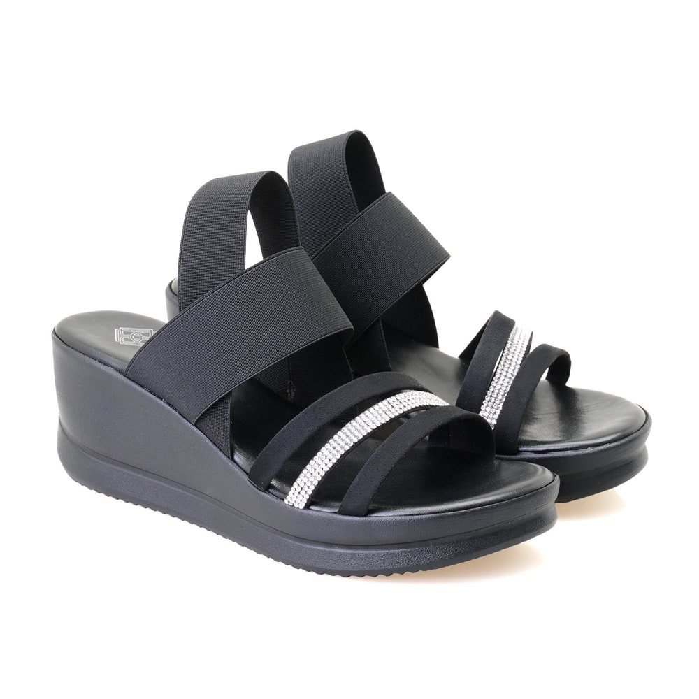 Kadın Siyah Dolgu Topuklu Sandalet