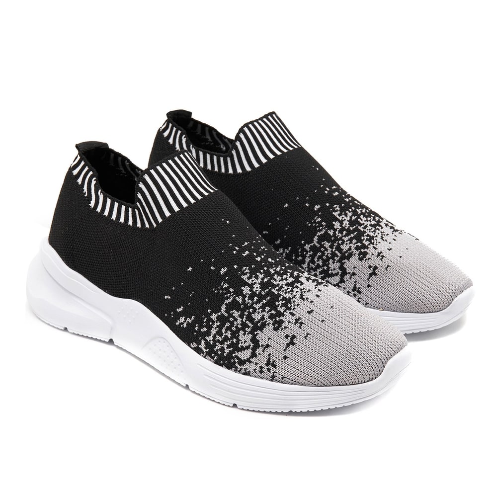 Kadın Siyah Triko Spor Ayakkabı