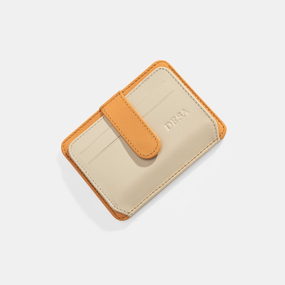 Kadın Turuncu Deri Kartlık