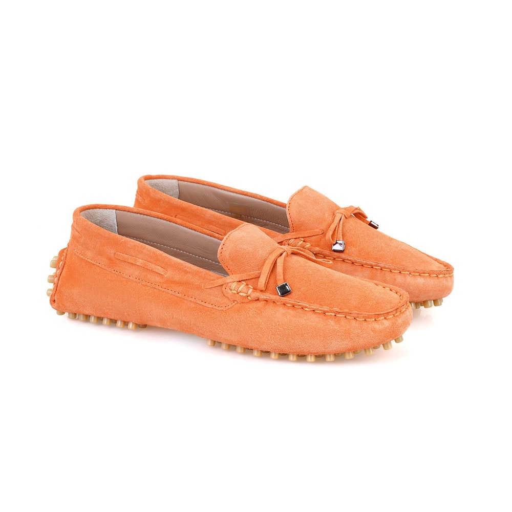 Kadın Turuncu Deri Loafer