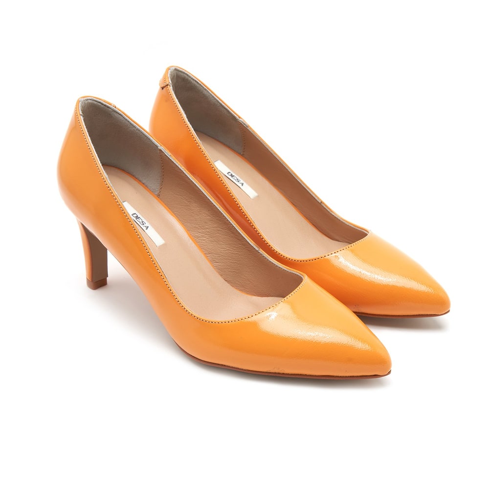 Kadın Turuncu Rugan Klasik Ayakkabı