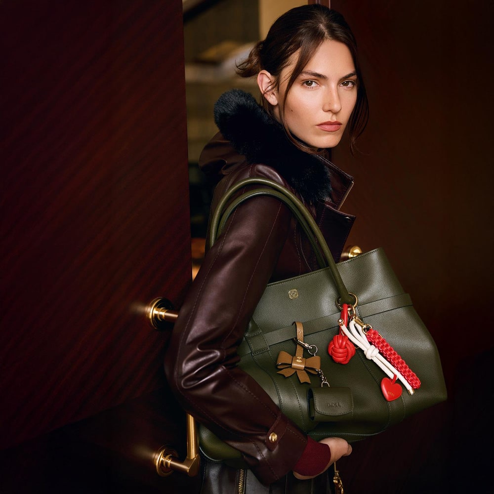 Kadın Yeşil Cüzdan Aksesuarlı Deri Omuz Çantası