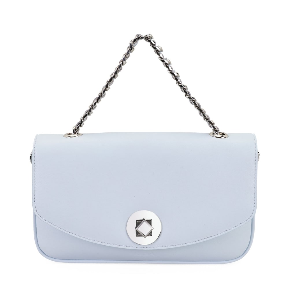 Karla Mavi Kadın Deri Omuz Çantası
