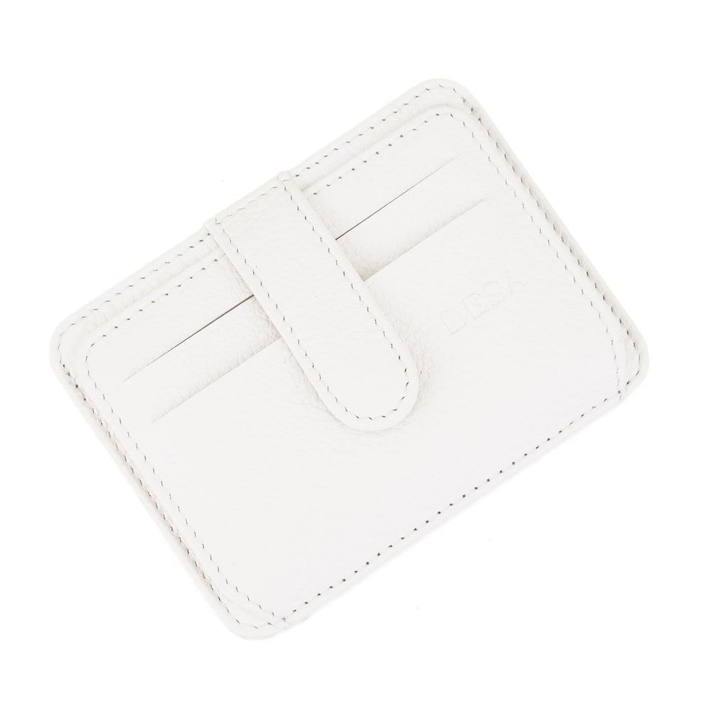 Lerona Beyaz Deri Kartlık