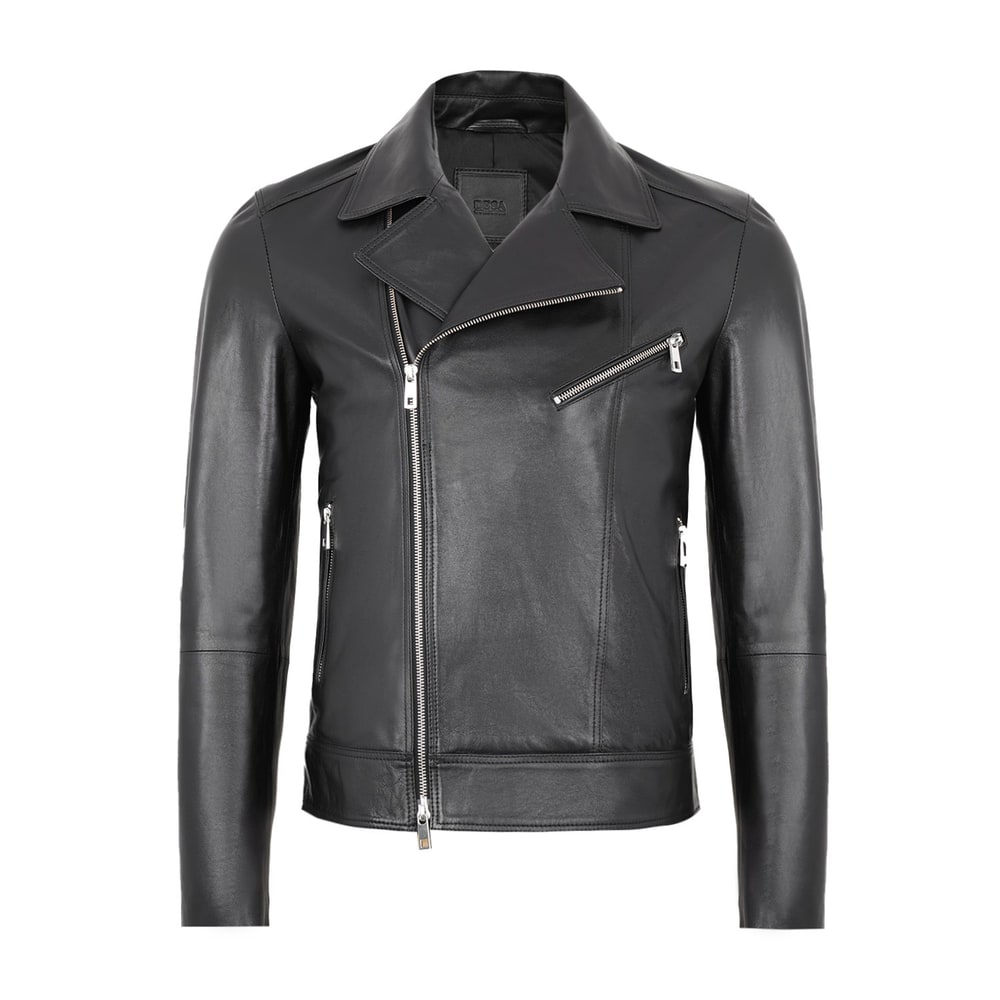 Matthew Siyah Erkek Deri Ceket