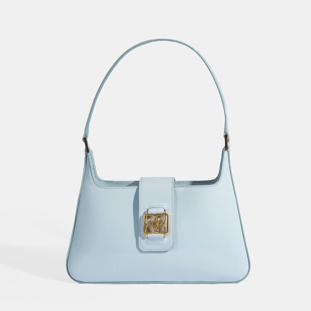 Mavi Kadın Deri Omuz Çantası