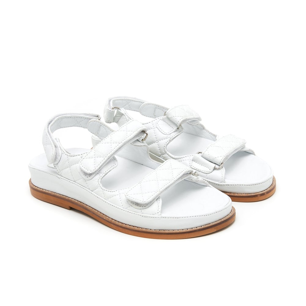 Reese Beyaz Kadın Deri Sandalet