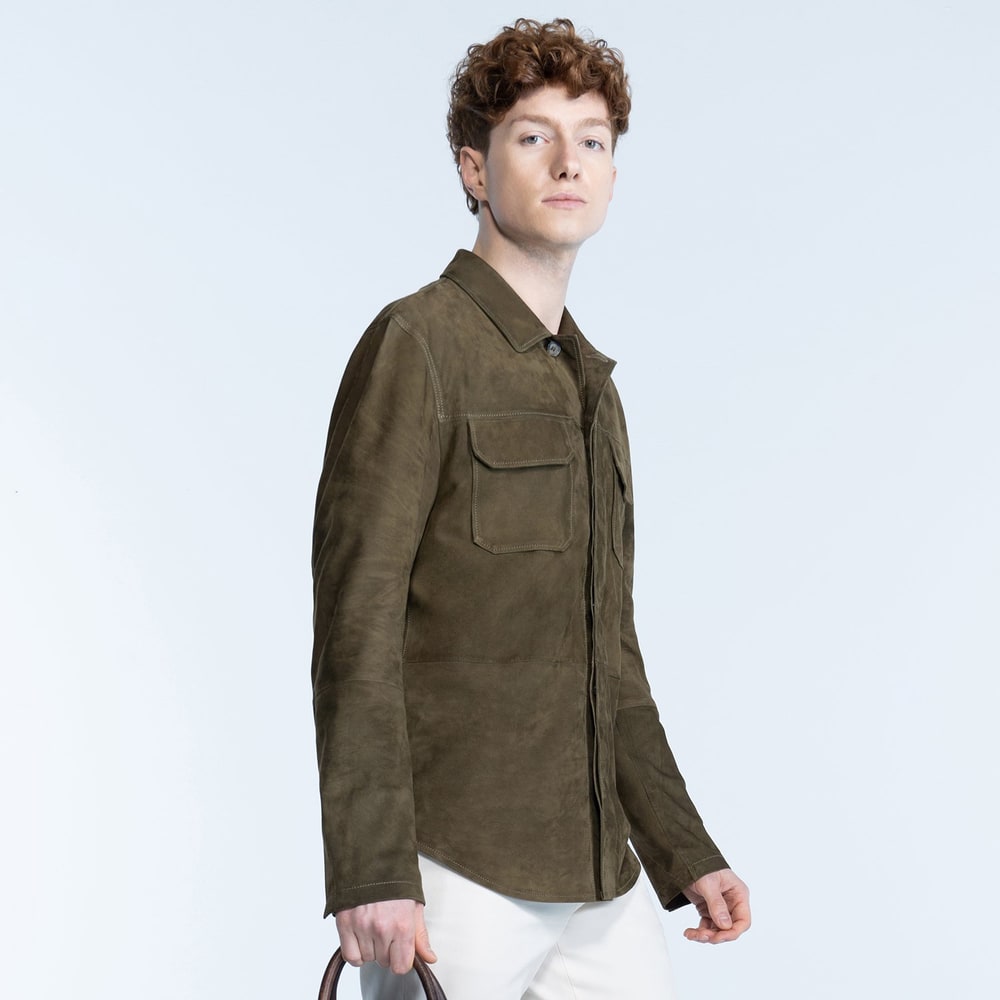 Saverio Erkek Süet Deri Gömlek