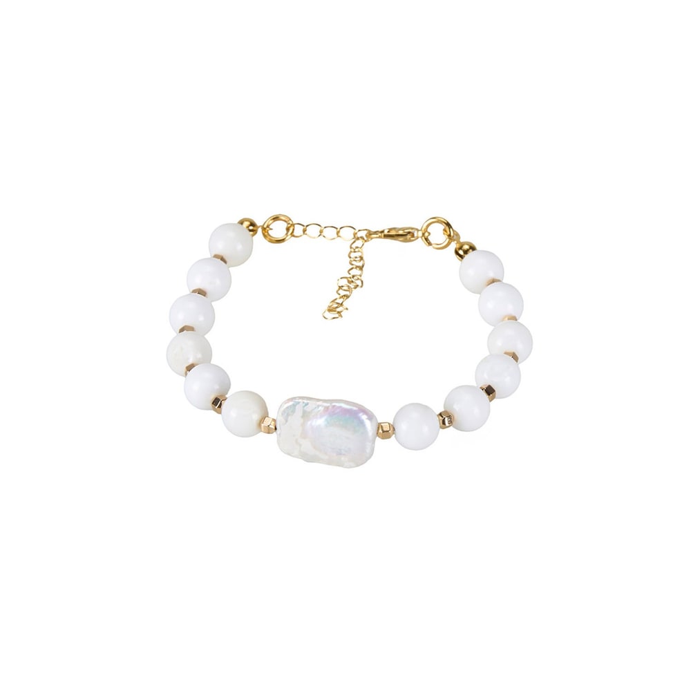Shell & İnci Doğal Taşlı Kadın Bileklik