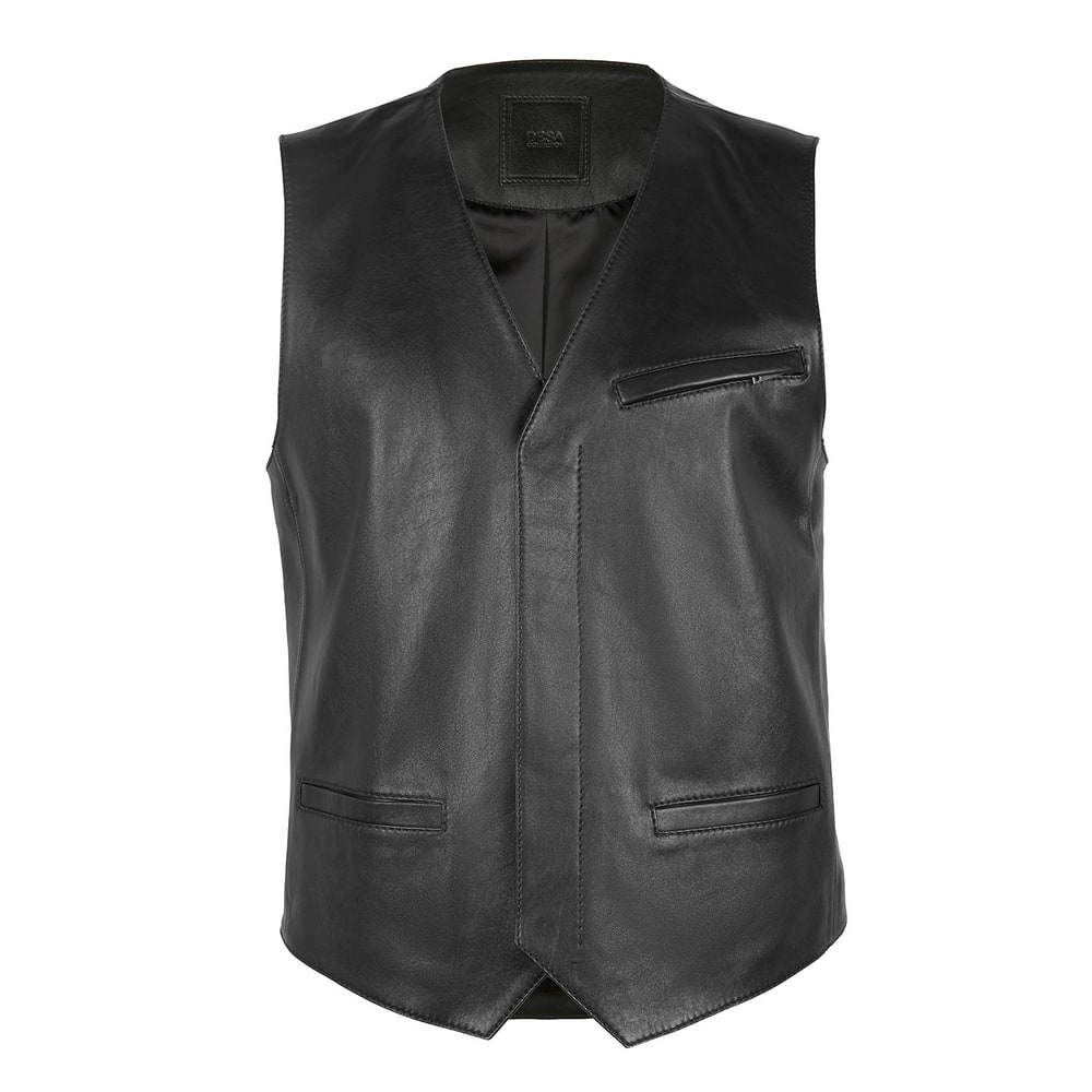 Sitra Siyah Erkek Deri Yelek