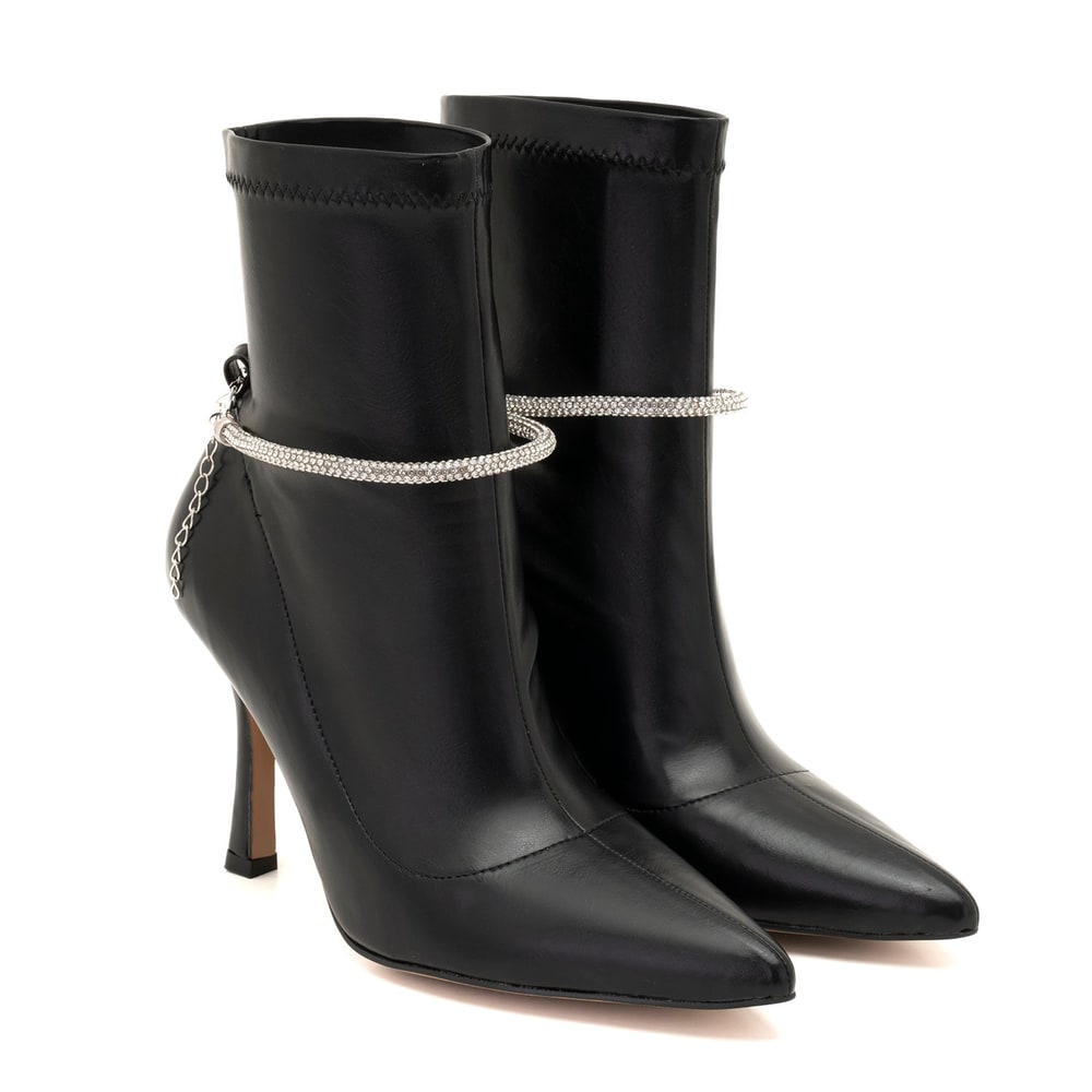 Stem Siyah Kadın Topuklu Stretch Bot