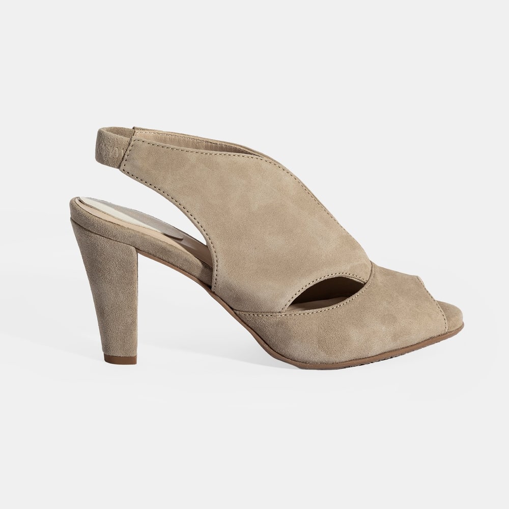 Ursula Bej Kadın Topuklu DesaComfort Süet Sandalet