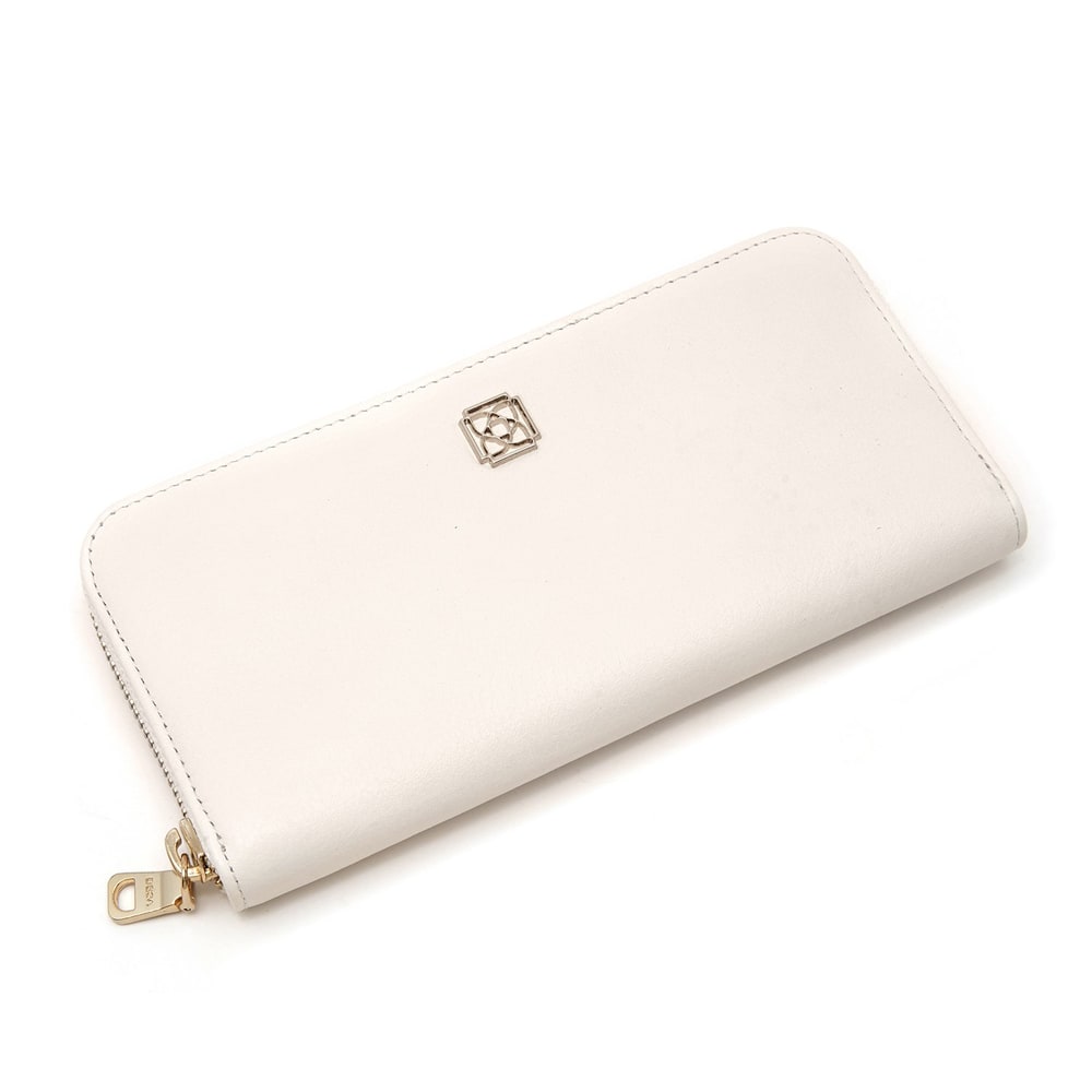 Zane Beyaz Kadın Deri Cüzdan