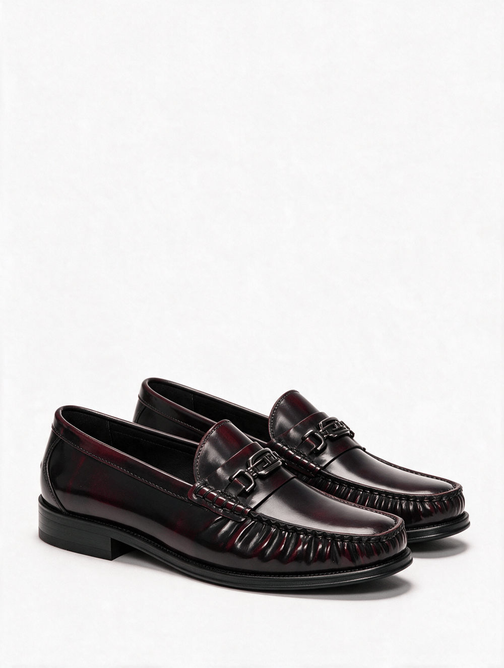Prestige Bordo Hakiki Deri Loafer