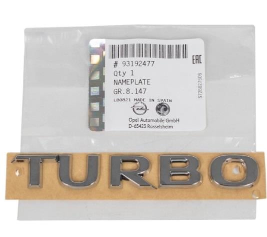 Opel İnsignia Kasa Turbo Yazı Krom Orjinal Marka 177465