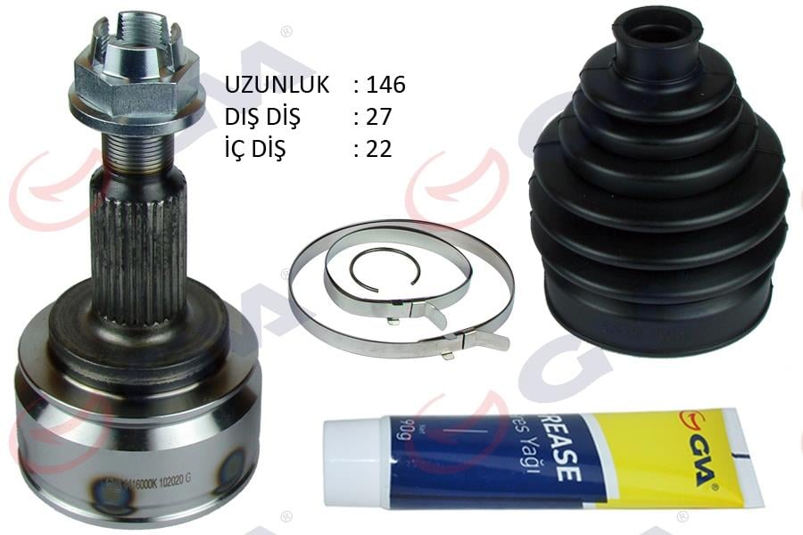GVAAks Kafası Dış Ön Kangoo 3 1.5 Dci 08- 27X22x56.7 146MmGVA 4416000K
